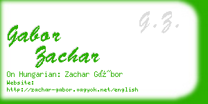 gabor zachar business card